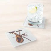 パープルマーティンオードボンバードファミリーアンドグルドホーム ガラスコースター (アングル)