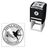 パープルマーティンバーズ自然差出人住所野鳥観察 セルフインキングスタンプ (インサイチュ)