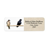 パープルマーティンバーズ自然差出人住所野鳥観察 ラベル (正面)