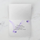パープルマートルフラワー悔やみや弔慰 カード (内部)
