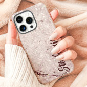 パープルマーブルグリッターカスタムネーム Case-Mate iPhoneケース