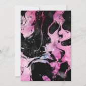 パープルマーブルグリッタースパークルブライダルシャワーパーティー 招待状 (裏面)