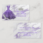 パープルマーブルグリッタードレスページャントコーチ 名刺 (正面/裏面)