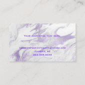 パープルマーブルグリッタードレスページャントコーチ 名刺 (裏面)