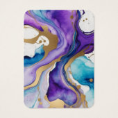 パープルマーブルパーソナライズされたイヤリングディスプレイカード (裏面)