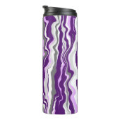 パープルマーブルフルードアートストライプ タンブラー (回転右)