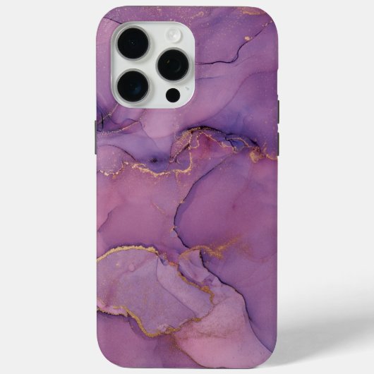 パープルマーブルプリント Case-Mate iPhoneケース (裏面)