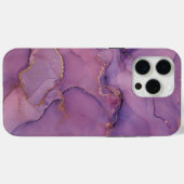 パープルマーブルプリント Case-Mate iPhoneケース (裏面 (横))