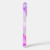 パープルマーブルモノグラム名前をカスタムする ユニーク Case-Mate iPhoneケース (裏面 / 右)