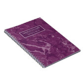 パープルマーブルユニーク名カスタム式 ノートブック (右側)