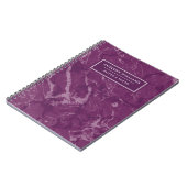 パープルマーブルユニーク名カスタム式 ノートブック (左側)