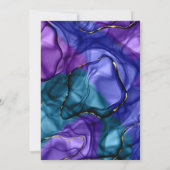 パープルマーブルラックス結婚ズ 招待状 (裏面)