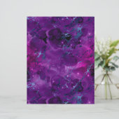 パープルマーブル銀河系スクラップブック紙シート (スタンド正面)