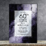 パープルマーブル60th誕生日パーティー 招待状<br><div class="desc">招待状この紫の大理石の60歳の誕生日スタイリッシュパーティーであなたの友人と愛する人々。カスタマイズ可能な文字エリアにより、日付、時刻、会場、RSVP情報など、特別な誕生祝いに必要なすべての詳細を簡単に含めることができます。さまざまな紙タイプとコーナースタイルがユニーク招待状で利用でき、デジタル形式を好んでダウンロードすもしるオプションも用意されている。</div>