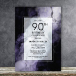 パープルマーブル90th誕生日パーティー 招待状<br><div class="desc">招待状この紫の大理石の90th誕生日スタイリッシュパーティーであなたの友人と愛する人々。カスタマイズ可能な文字エリアにより、日付、時刻、会場、RSVP情報など、特別な誕生祝いに必要なすべての詳細を簡単に含めることができます。さまざまな紙タイプとコーナースタイルがユニーク招待状で利用でき、デジタル形式を好んでダウンロードすもしるオプションも用意されている。</div>