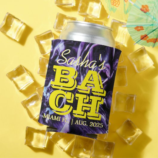 パープルマーブル おしゃれな ブライズゲートパーティー オーダーメイド 缶クーラー (インサイチュ 夏)