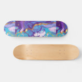 パープルマーブル スケートボード (横)