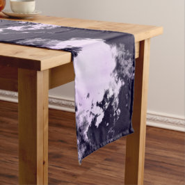 パープルマーブル ロングテーブルランナー
