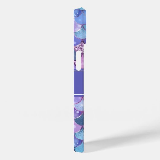 パープルマーメイドはかりで測パターン名モノグラム Case-Mate iPhoneケース (裏面 / 右)