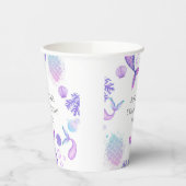 パープルマーメイドをテーマにした誕生日パーティー 紙コップ (左)