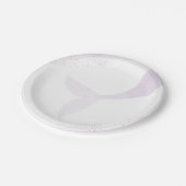 パープルマーメイドガールバースデーパーティー ペーパープレート (アングル)