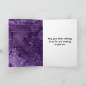 パープルマーメイドシルバーグリッターハッピーバースデー カード (内部)
