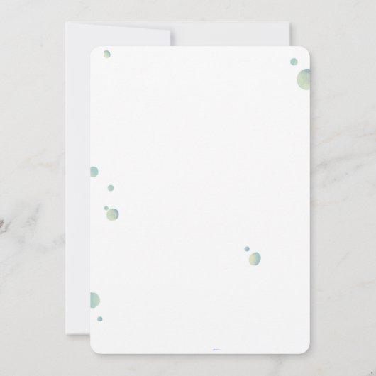 パープルマーメイドテールアンダーザシー誕生日 招待状 (裏面)