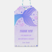 パープルマーメイドテールギフトラベル ギフトタグ (正面)