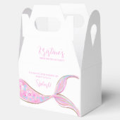 パープルマーメイドテールテーマ誕生日お願いボックス フェイバーボックス (オープン)