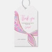 パープルマーメイドテールパーティーギフトタグ ギフトタグ (正面)