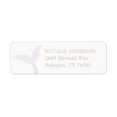 パープルマーメイドバースデーパーティー差出人住所 ラベル (正面)