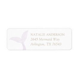 パープルマーメイドバースデーパーティー差出人住所 ラベル