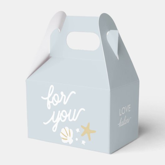 パープルマーメイドパーティーシーシェルパーソナライズされたズ フェイバーボックス (裏面サイド)