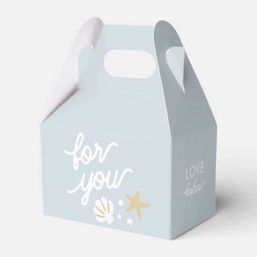 パープルマーメイドパーティーシーシェルパーソナライズされたズ フェイバーボックス (正面サイド)