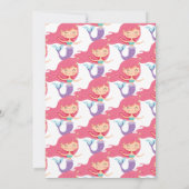 パープルマーメイドパーティー ピンクの招待状 招待状 (裏面)