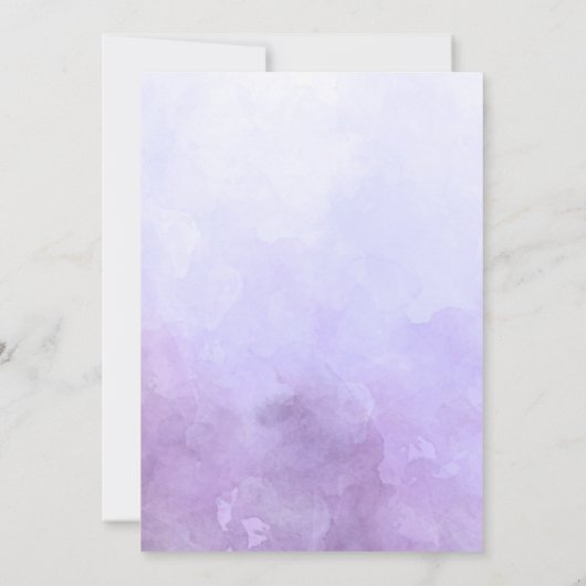 パープルマーメイドファンタジー誕生日招待状 招待状 (裏面)