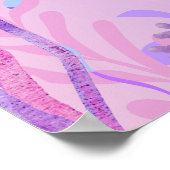 パープルマーメイドベッドルームウォールアートポスター ポスター (角)