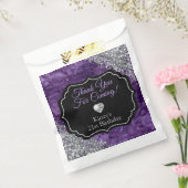 パープルマーメイドレターシルバーグリッターありがとう フェイバーバッグ (封をした状態)