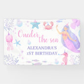 パープルマーメイドワンダーザシーガール1st誕生日 横断幕 (横)