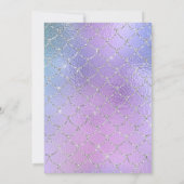 パープルマーメイド誕生日パーティーへの招待 招待状 (裏面)