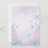 パープルマーメイド1stバースデーオンダーザシーパーティー 招待状 (裏面)