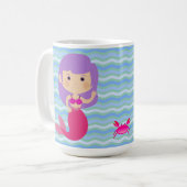パープルマーメイド コーヒーマグカップ (正面左)