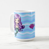パープルマーメイド コーヒーマグカップ (正面左)