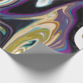 パープルマーリングトレンディーデザイン ラッピングペーパー (角)