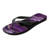 パープルマーリーアゲイトと金ゴールドグリッター ビーチサンダル (アングル)