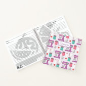 パープルミキサーベーキングコラージュパーソナライズされたレシピ ノートブック (内部)