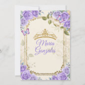 パープルミスカンス15アノスバタフライ金ゴールドクラウン 招待状 (裏面)