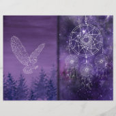 パープルミスティックドリームキャッチャーのスクラップブック紙 (正面)