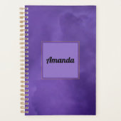 パープルミストパーソナルデイリーとゴール名前をカスタムする プランナー手帳 (正面)