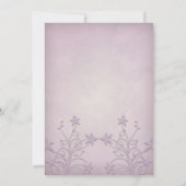 パープルミストフローラエレガントな結婚式招待状 招待状 (裏面)